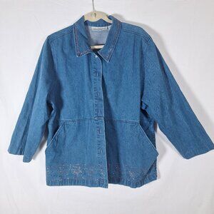 Vintage Twenty Two collection Blaire Jean Jacket size XLG PT